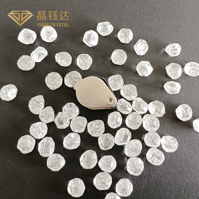 Berlian Kasar Tumbuh Lab HPHT yang Belum Dipotong 100% Nyata VS SI Kejelasan Berlian Bentuk Bulat