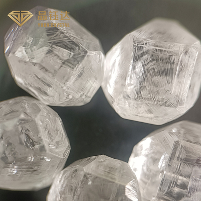 Bulat HPHT Berlian mentah 8.0ct Berlian Lab Tumbuh Putih Warna VVS VS
