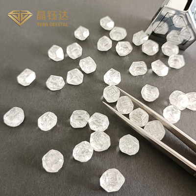 Permata persegi panjang 7mm 9mm DEF Warna HPHT Berlian mentah untuk cincin