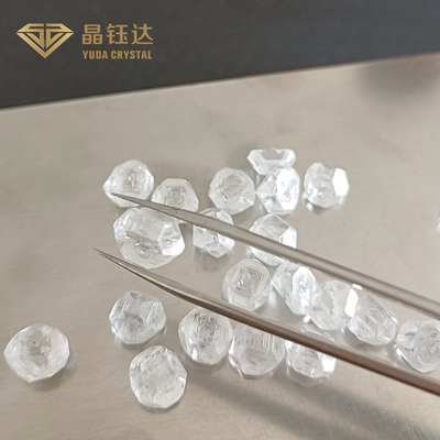 9mm 11mm DEF Warna HPHT Berlian mentah Uncut 8.0ct Untuk 8.99ct
