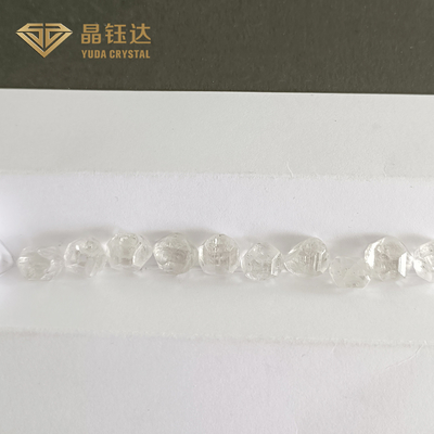 Persegi bulat 10ct GH Warna VS Kejernihan HPHT Berlian mentah Untuk Perhiasan