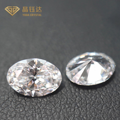 Oval 100% longgar Igi Laboratorium Berlian Certificate asli HPHT Dibuat Polished