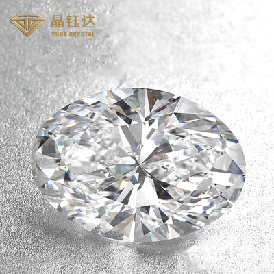 Oval 100% longgar Igi Laboratorium Berlian Certificate asli HPHT Dibuat Polished